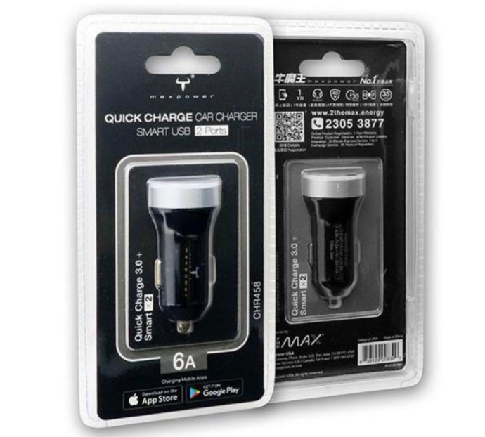 牛魔王 Maxpower CHR458 Quick Charge 3.0 2 位USB汽車充電器