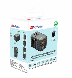 VERBATIM 32121 GaN III 100W 通用旅行轉插 (UTA-06)