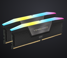 CORSAIR CMH32GX5M2E6000C36 VENGEANCE RGB DDR5 6000MHZ 32GB(2X16GB) C36 MEMORY KIT — BLACK XMP3.0